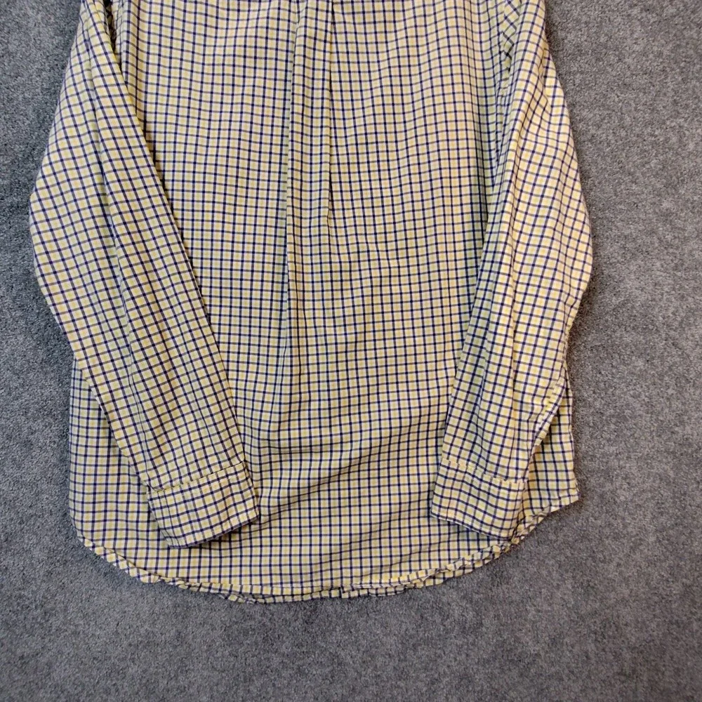 Ralph Lauren Mens Dress Shirt Yellow XL Check Long Sleeve Button Down Collared
